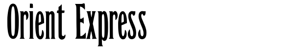 Orient Express font preview